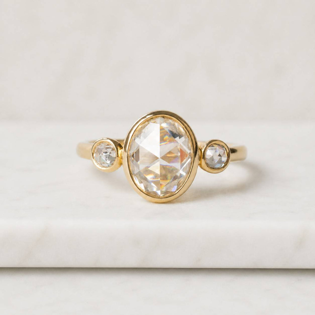 Round Diamond Trilogy Ring Real Lab Diamond 3 Stone Ring Lab Grown Diamond Anniversary Ring Brilliant Diamond Proposal Three Diamond Ring