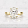 5.00 CT Oval Cut Lab Grown Diamond Solitaire Engagement Ring in 14K Gold