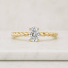 Oval Cut Lab Grown Diamond Twisted Rope Engagement Ring