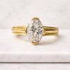 Oval Cut Lab Grown Diamond Solitaire Engagement Ring in 14K Gold