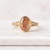 Oval Cut Pink Lab Grown Diamond Bezel Engagement Ring