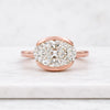 Oval Cut Lab Grown Diamond Half Bezel Set Engagement Ring