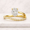 Oval Cut Lab Grown Diamond Pave Engagement Ring