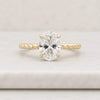 Oval Cut Lab Grown Diamond Engagement Ring Twisted Rope Band