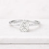 Oval Cut Lab Grown Diamond Solitaire Engagement Ring in White Gold