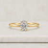0.50 CT Oval Cut Lab Grown Diamond Solitaire Engagement Ring