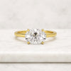 14K Yellow Gold Oval Cut Lab Grown Diamond Solitaire Engagement Ring