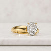 Oval Cut Lab Grown Diamond Solitaire Engagement Ring 10K Yellow Gold