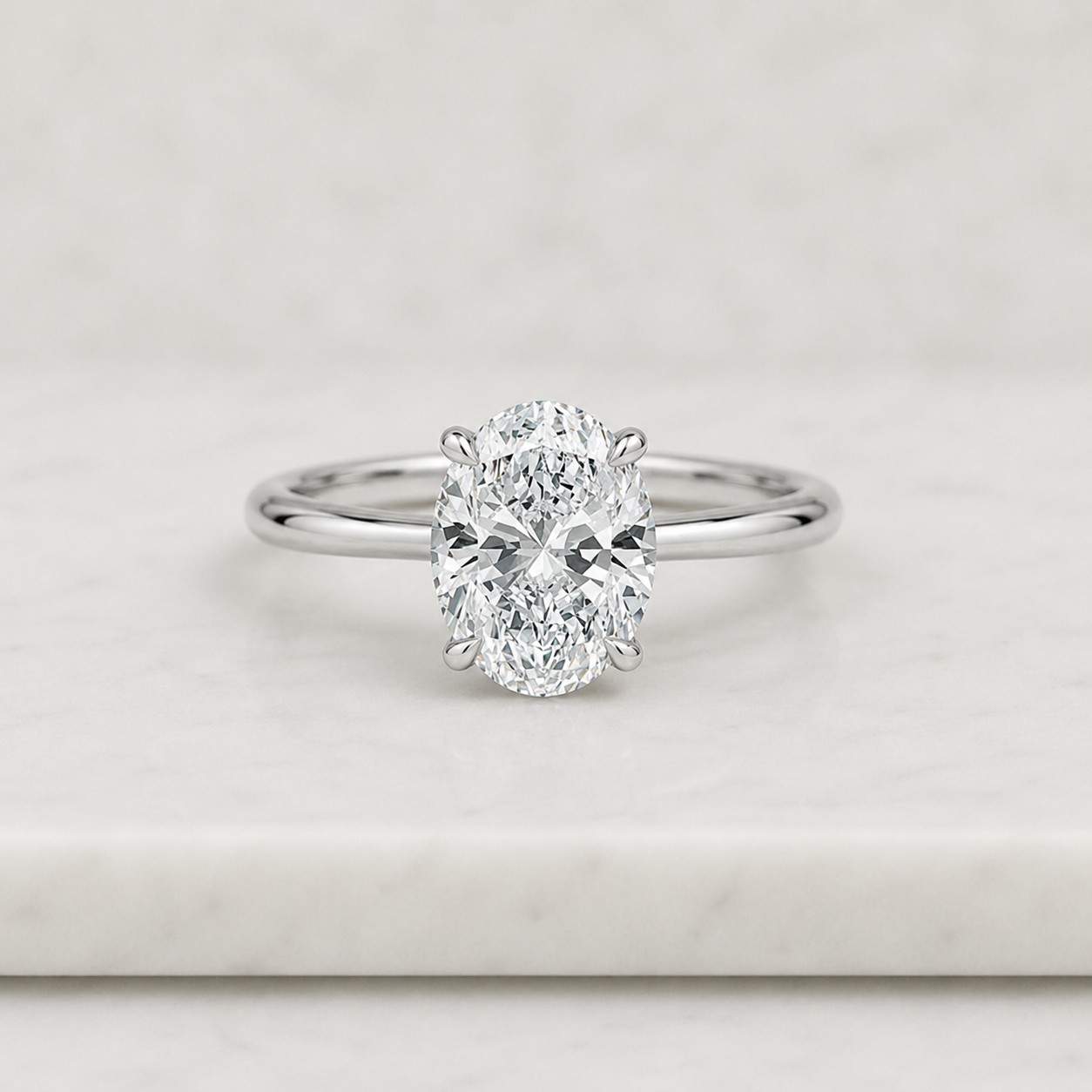 2.5 ct oval cut lab grown diamond engagement ring igi certified 14k solid gold hidden halo solitaire bridal wedding ring anniversary gift

