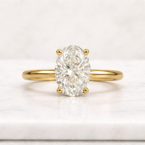 Oval Engagement Ring , Moissanite Solitaire Ring, 14k Solid Gold Rings, Oval Cut Ring , Moissanite Ring Women, Proposal Jewelry Gift
