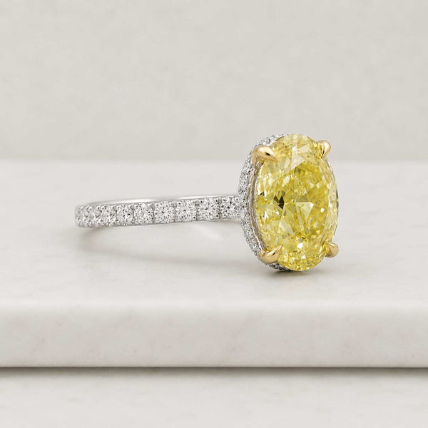 oval stone yellow stone four prong slim band sparkle ring elegant ring classic ring handmade ring custom ring anniversary ring gift ring fashion ring