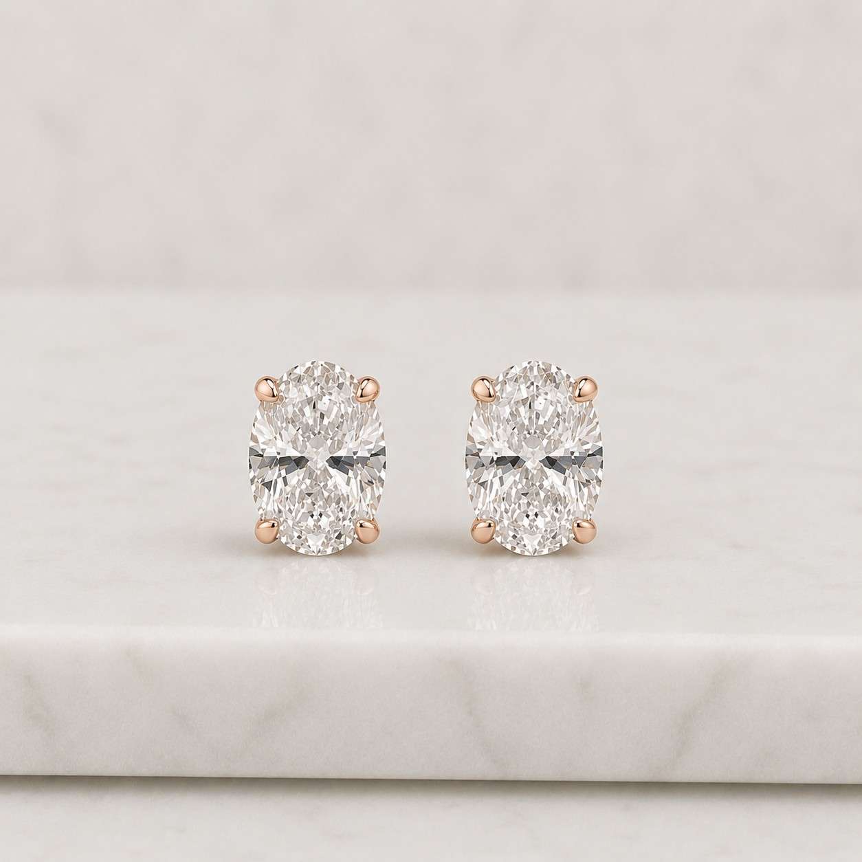 oval cut moissanite stud earrings in 14k solid gold | certified | 14k gold solid | oval cut | moissanite stud | stud earrings all sizes
