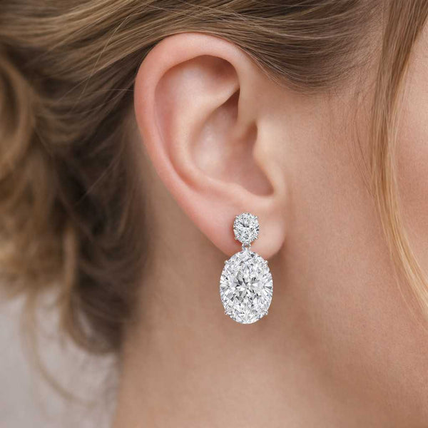 oversized earrings oval drop earrings solitaire earrings gemstone earrings statement jewelry bridal jewelry wedding earrings anniversary earrings birthday earrings special gift earrings