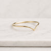 14K Gold Curved V Stacking Ring