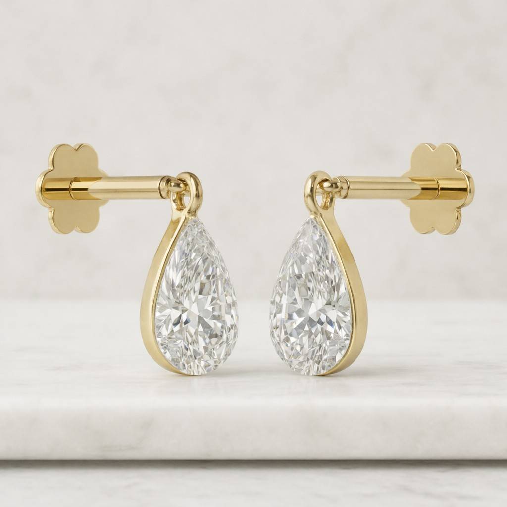 pear cut earrings teardrop stud earrings gold drop earrings gemstone earrings crystal stud earrings bridal stud earrings minimalist earrings luxury earrings fine earrings elegant stud