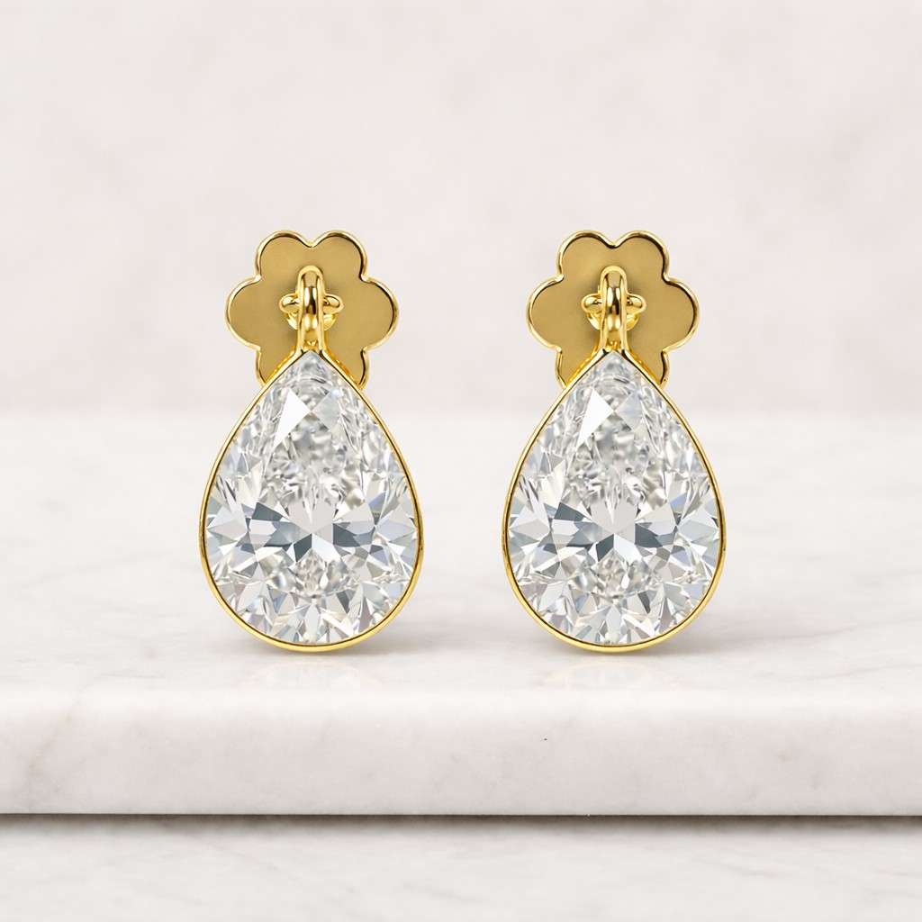 pear earrings teardrop earrings gold stud earrings crystal earrings small earrings dainty earrings women earrings bridal earrings clear stone earrings simple earrings elegant earrings drop stud