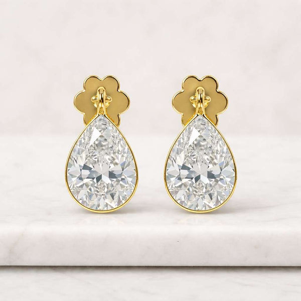 pear earrings teardrop earrings gold stud earrings crystal earrings small earrings dainty earrings women earrings bridal earrings clear stone earrings simple earrings elegant earrings drop stud