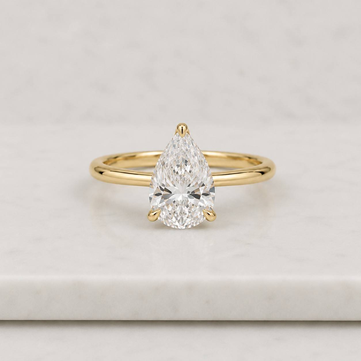 pear diamond engagement ring solitaire pear ring genuine certified lab grown diamond ring 0.50 to 3.00 ct pear diamond proposal ring for her
