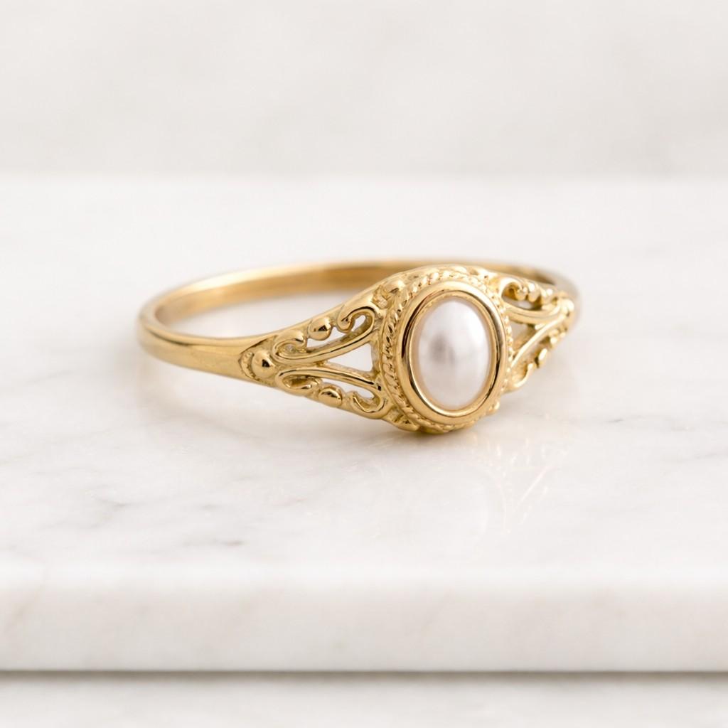 3CT Oval Moissanite Engagement Ring, Vintage Filigree Gold Wedding Ring for Women, Antique Style Art Deco Anniversary Gift, Handmade Jewelry