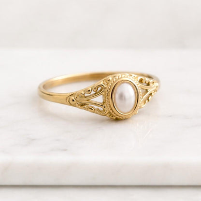 3CT Oval Moissanite Engagement Ring, Vintage Filigree Gold Wedding Ring for Women, Antique Style Art Deco Anniversary Gift, Handmade Jewelry