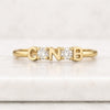Custom Letter Lab Grown Diamond Name Ring Personalized Initial Ring
