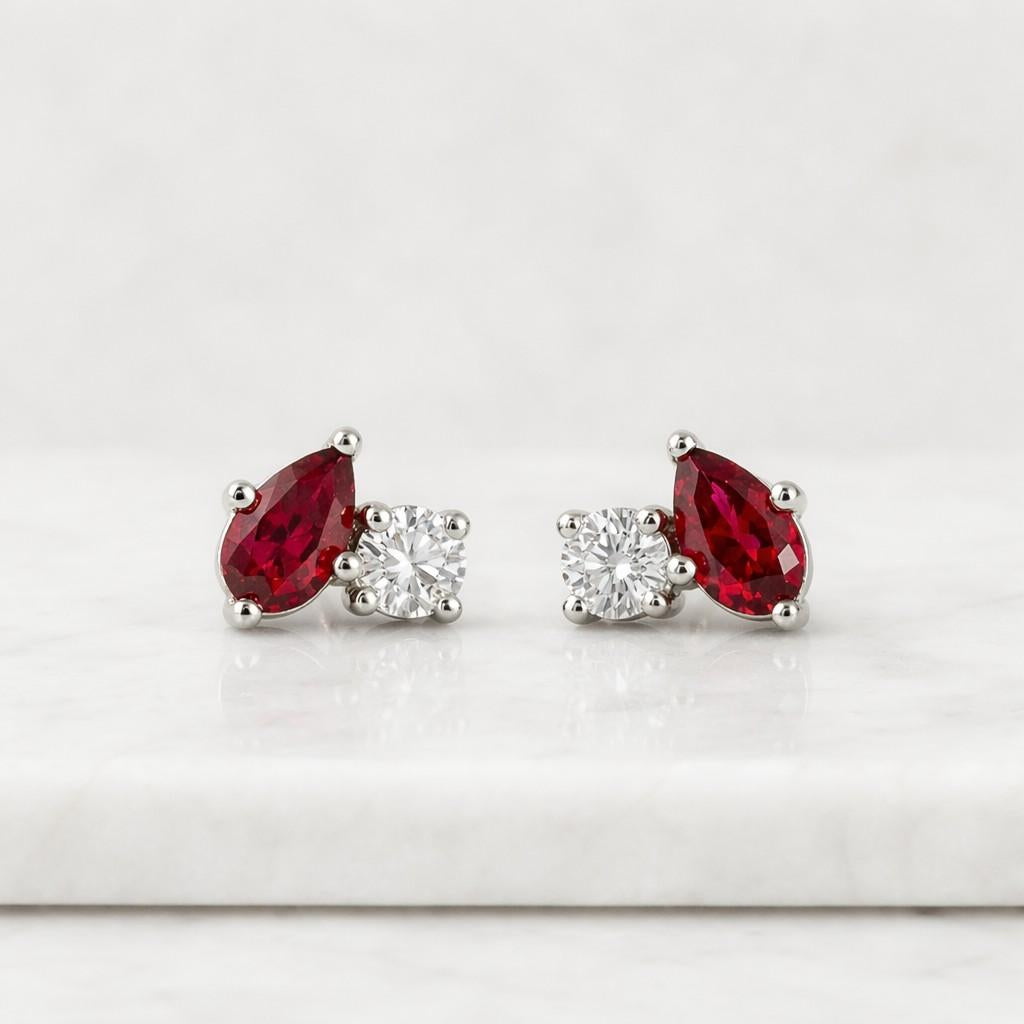 petite earrings cute earrings luxury earrings handmade earrings artisan earrings polished earrings shiny earrings red earrings crystal earrings