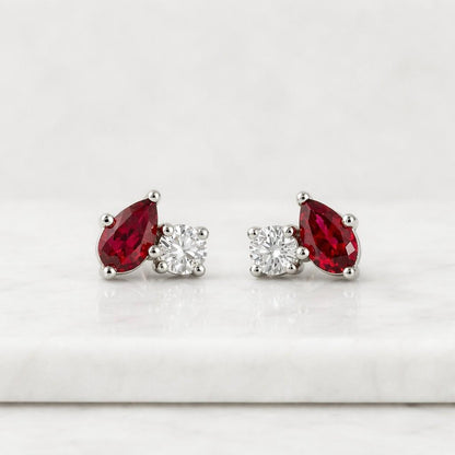 petite earrings cute earrings luxury earrings handmade earrings artisan earrings polished earrings shiny earrings red earrings crystal earrings