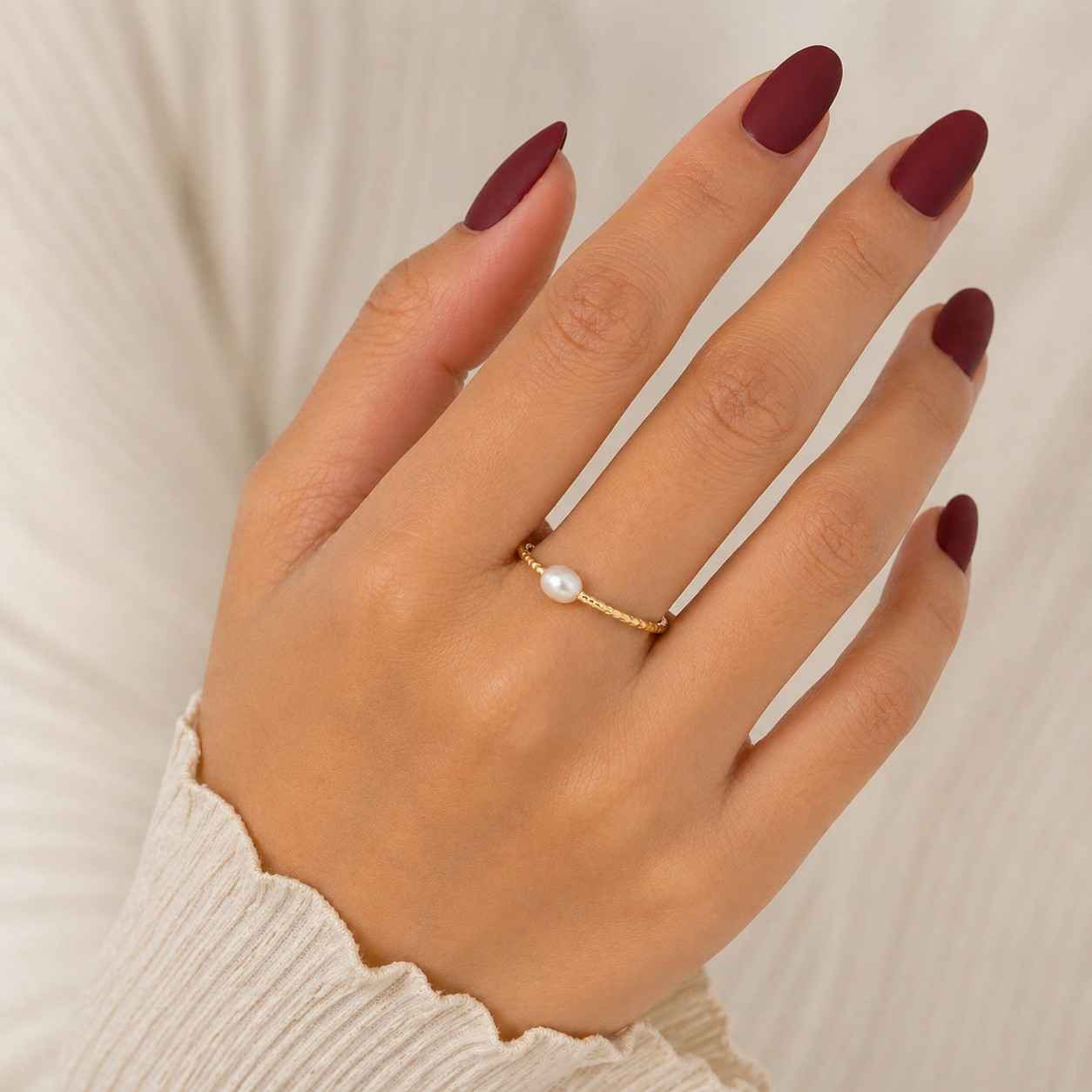 vintage pearl ring: 14k gold wedding jewelry