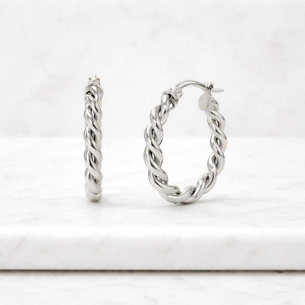 platinum earrings sterling silver hoops 925 silver earrings silver hoop earrings white metal hoops rose tone earrings yellow tone hoops