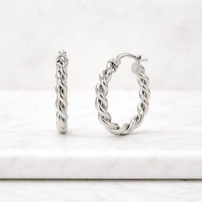 platinum earrings sterling silver hoops 925 silver earrings silver hoop earrings white metal hoops rose tone earrings yellow tone hoops