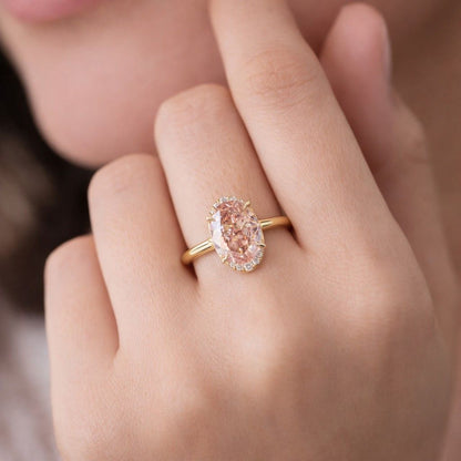 3 Carat IGI Certified Pear Cut Lab Grown Diamond Solitaire Engagement Ring, 14k Solid Gold