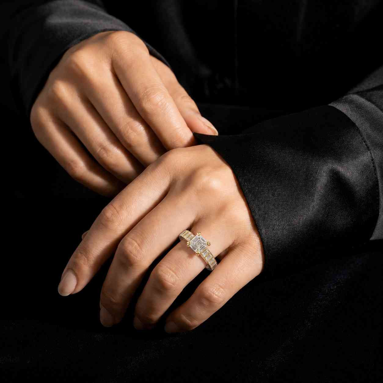 platinum ring 925 silver ring sterling silver ring platinum engagement ring silver engagement ring platinum solitaire platinum emerald ring