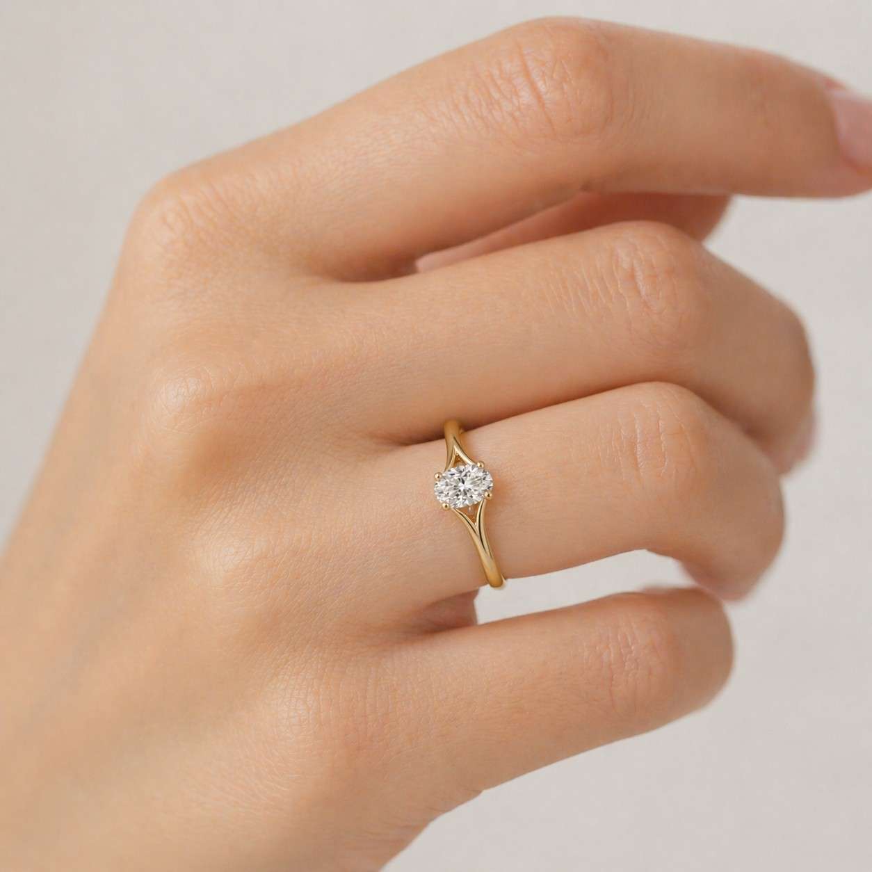 Vintage Floral Filigree Engagement Ring, 3 CT Oval Moissanite with Split Shank and Hidden Halo