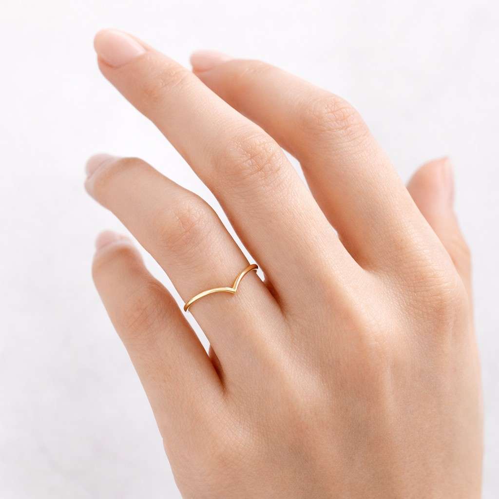 pointed band geometric ring sleek ring modern band delicate band thin wedding ring contour stack ring layering band everyday band simple jewelry minimal jewelry dainty jewelry fine ring polished band smooth ring