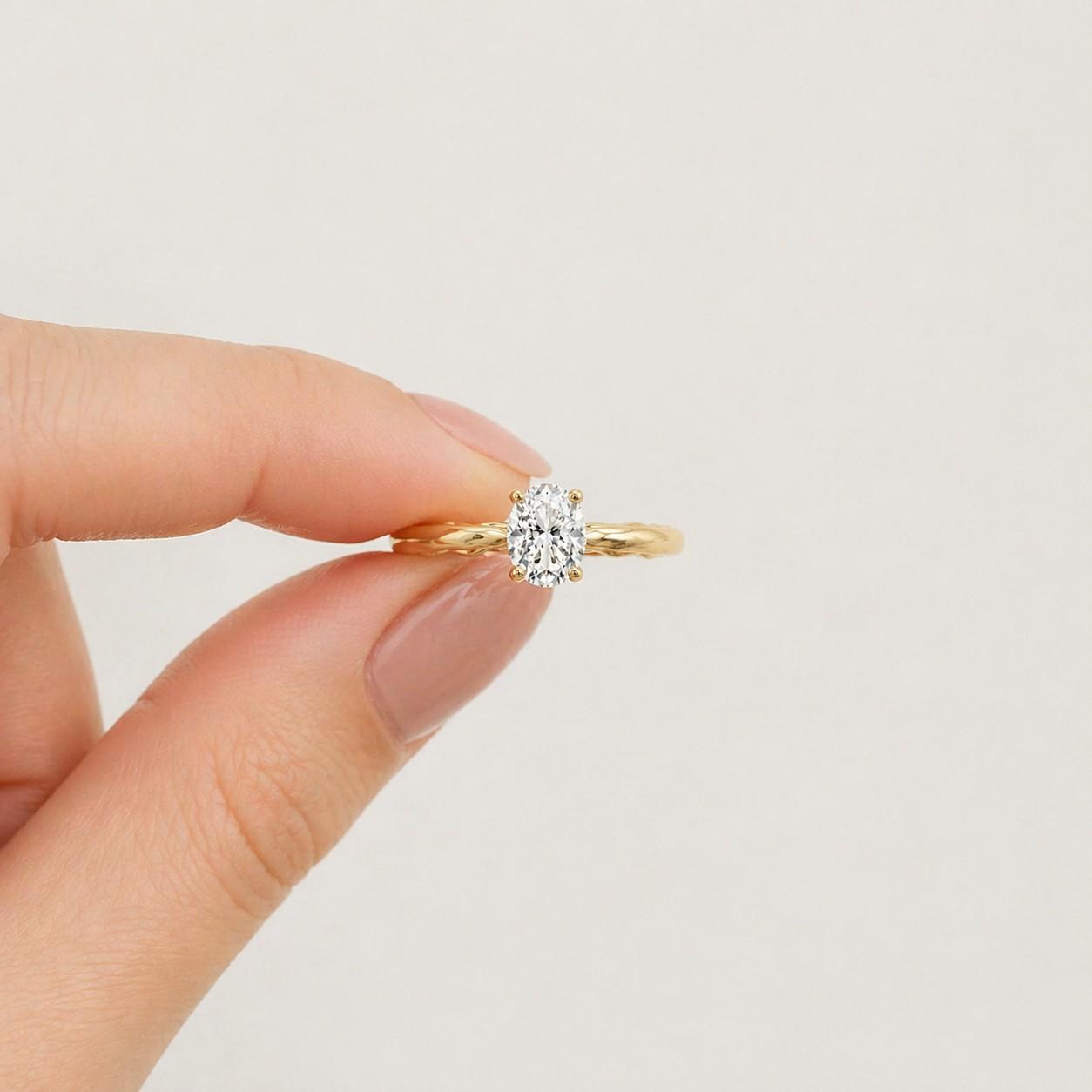 solid gold split shank oval cut moissanite engagement ring, art deco proposal ring