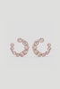 Round Moissanite Diamond Stud Hoop Earrings