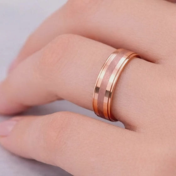 6mm Brushed Silver Tungsten Ring