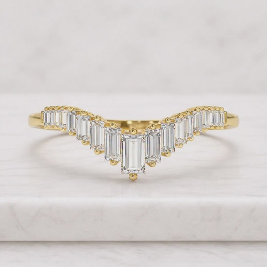  Chevron V Ring 14K Rose Gold