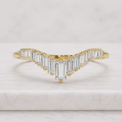  Chevron V Ring 14K Rose Gold