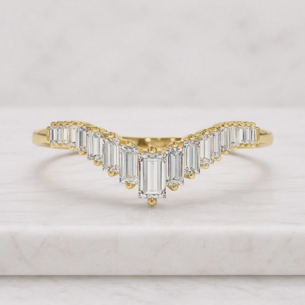  Chevron V Ring 14K Rose Gold