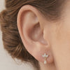  Pear and Marquise Cut Moissanite Dangle Drop Earrings, Tear Drop Diamond Earrings, 14k White Gold Wedding Earrings
