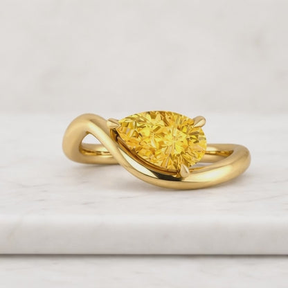 Crown Yellow Gold Sapphire Matching Band