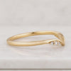Marquise Lab grown diamond yellow gold curved wedding band unique diamond wedding ring art deco wedding promise ring anniversary ring gift
