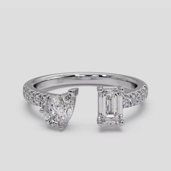 Lab Diamond Moi et Toi Ring