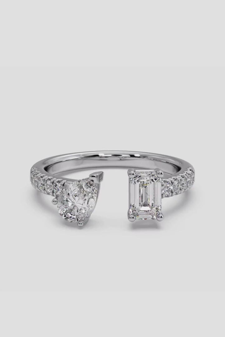 Lab Diamond Moi et Toi Ring
