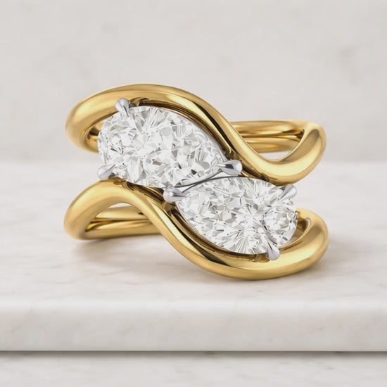 Pear cut Lab Grown Diamond Solitaire Women Engagement Wedding Ring
