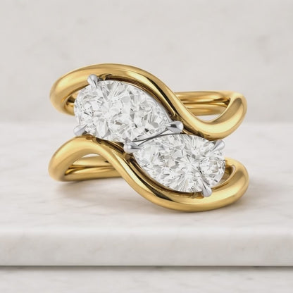 Pear cut Lab Grown Diamond Solitaire Women Engagement Wedding Ring