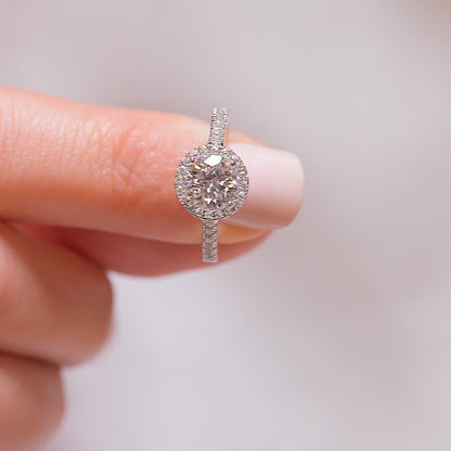 1.50 CT Round Lab Grown Diamond Bridal Set For Her