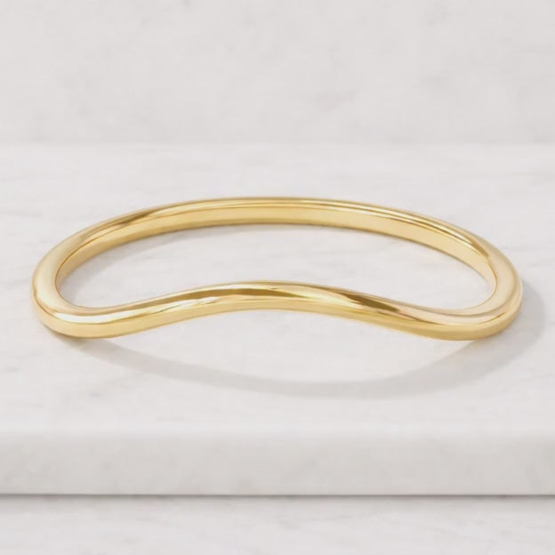 14k Solid Gold Minimalist Wedding Band