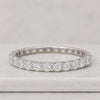 Diamond Wedding Band 10K 14K 18K Solid Gold Stacking Ring Half Eternity Ring Genuine Lab Grown Diamond Ring Anniversary Stack Ring for Women

